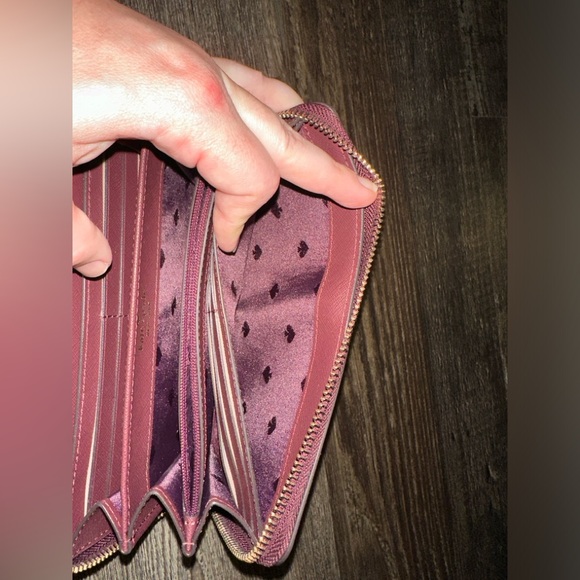 Dark Burgundy Kate Spade Large Continental Wallet - Picture 5 of 7